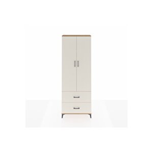 Arges Dolap 4 Raflı 2 Çekmeceli 2 Kapaklı 88x30x243 Çam-aytaşı