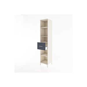 Hyperion Dolap 4 Raflı Tek Çekmeceli 44x44x221 Aytaşı-antrasit