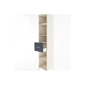 Hyperion Dolap 4 Raflı Tek Çekmeceli 44x44x221 Aytaşı-antrasit