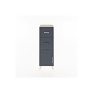 Hyperion Dolap 3 Çekmeceli Tek Kapaklı 44x44x134 Aytaşı-antrasit