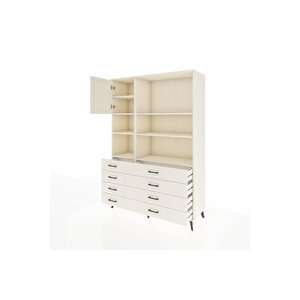 Hyperion Gardrop 7 Raflı 8 Çekmeceli Tek Kapaklı  132x44x195 Aytaşı-aytaşı