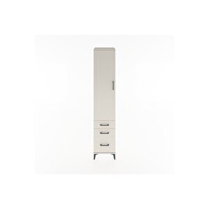 Hyperion Dolap 4 Raflı 3 Çekmeceli Tek Kapaklı 44x44x221 Aytaşı-aytaşı