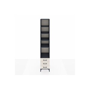 Hyperion Dolap 5 Raflı 3 Çekmeceli 44x44x243 Antrasit-aytaşı