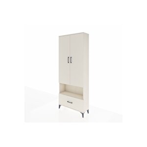 Arges Dolap 3 Raflı Tek Çekmeceli Tek Askılı 88x30x221 Aytaşı-aytaşı