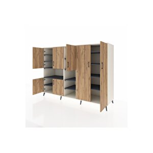 Kronos Dolap 13 Raflı 7 Kapaklı 220x59x163 Aytaşı-çam/antrasit