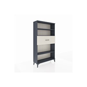 Arges Dolap 3 Raflı Tek Çekmeceli 88x30x163 Antrasit-aytaşı