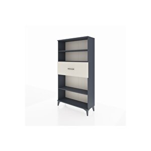 Arges Dolap 3 Raflı Tek Çekmeceli 88x30x163 Antrasit-aytaşı