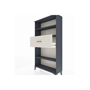 Arges Dolap 3 Raflı Tek Çekmeceli 88x30x163 Antrasit-aytaşı