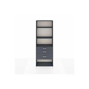 Arges Dolap 3 Raflı 3 Çekmeceli 88x30x243 Antrasit-antrasit