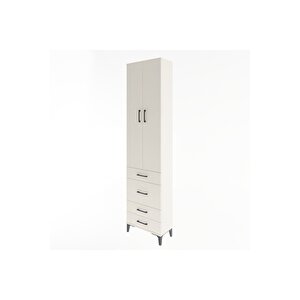 Arges Dolap 4 Raflı 4 Çekmeceli 2 Kapaklı 60x30x243 Aytaşı-aytaşı
