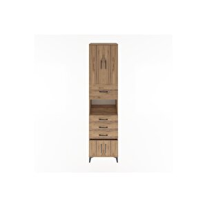 Hyperion Dolap 3 Raflı 4 Çekmeceli 4 Kapaklı 60x44x243 Çam-çam