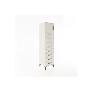 Hyperion Dolap Tek Raflı 8 Çekmeceli Tek Kapaklı 44x44x182 Aytaşı-aytaşı