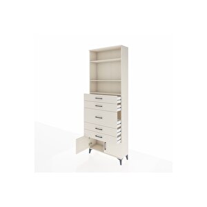 Arges Dolap 3 Raflı 5 Çekmeceli 2 Kapaklı 88x30x243 Aytaşı-aytaşı