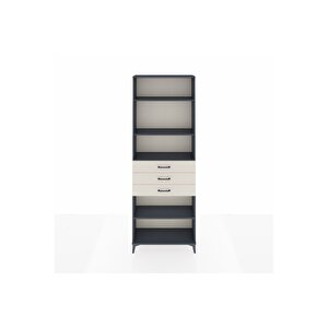 Arges Dolap 4 Raflı 3 Çekmeceli 88x30x243 Antrasit-aytaşı
