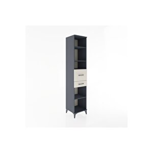 Hyperion Dolap 4 Raflı 2 Çekmeceli 44x44x221 Antrasit-aytaşı