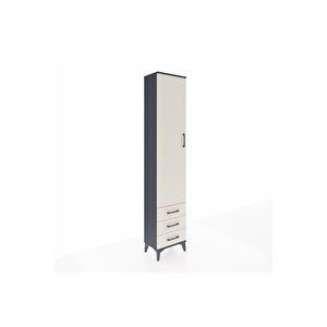 Arges Dolap 2 Raflı 3 Çekmeceli Tek Askılı 44x30x221 Antrasit-aytaşı