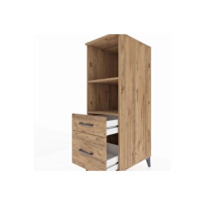 Kronos Dolap 2 Raflı 2 Çekmeceli 44x59x134 Çam-çam