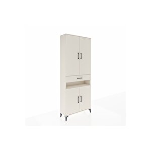 Arges Dolap 5 Raflı Tek Çekmeceli 4 Kapaklı 88x30x221 Aytaşı-aytaşı