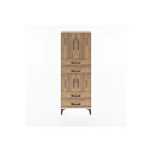 Arges Dolap 3 Raflı 4 Çekmeceli 4 Kapaklı 60x30x163 Aytaşı-çam