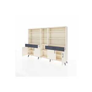 Arges Dolap 12 Raflı 2 Çekmeceli 4 Kapaklı 220x30x163 Aytaşı-aytaşı/antrasit