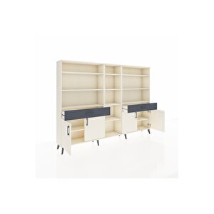 Arges Dolap 12 Raflı 2 Çekmeceli 4 Kapaklı 220x30x163 Aytaşı-aytaşı/antrasit