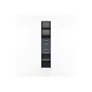 Hyperion Dolap 3 Raflı 3 Çekmeceli 44x44x221 Antrasit-antrasit