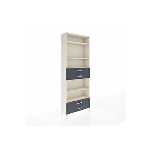 Arges Dolap 5 Raflı 4 Çekmeceli 88x30x243 Aytaşı-antrasit