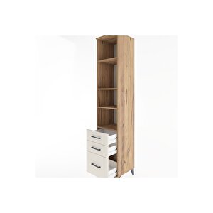 Hyperion Dolap 4 Raflı 3 Çekmeceli 44x44x221 Çam-aytaşı