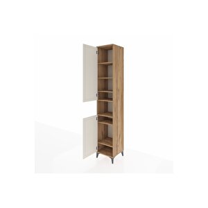 Hyperion Dolap 7 Raflı 2 Kapaklı 44x44x243 Çam-aytaşı