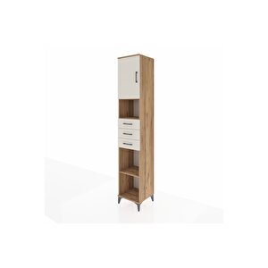 Hyperion Dolap 4 Raflı 3 Çekmeceli Tek Kapaklı 44x44x243 Çam-aytaşı