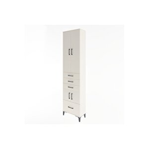 Arges Dolap 4 Raflı 4 Çekmeceli 4 Kapaklı 60x30x243 Aytaşı-aytaşı