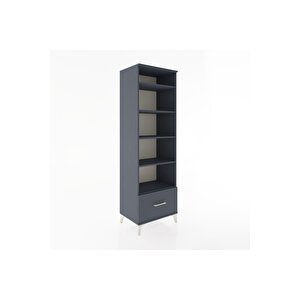 Hyperion Dolap 5 Raflı Tek Çekmeceli 60x44x195 Antrasit-antrasit