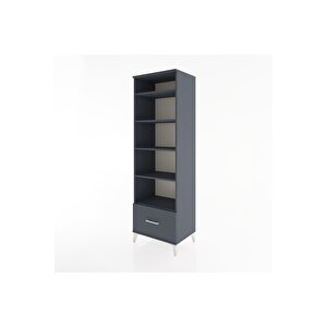 Hyperion Dolap 5 Raflı Tek Çekmeceli 60x44x195 Antrasit-antrasit