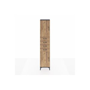 Arges Dolap 3 Raflı 4 Çekmeceli 2 Kapaklı 44x30x221 Antrasit-çam