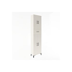 Arges Dolap 4 Raflı Tek Çekmeceli 4 Kapaklı 60x30x243 Aytaşı-aytaşı