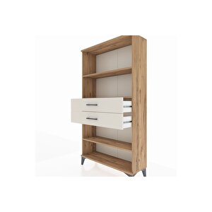 Arges Dolap 3 Raflı 2 Çekmeceli 88x30x163 Çam-aytaşı