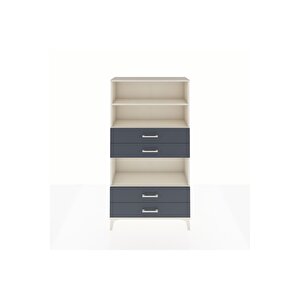 Arges Dolap 3 Raflı 4 Çekmeceli 88x30x163 Aytaşı-antrasit