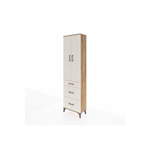 Arges Dolap 2 Raflı 3 Çekmeceli Tek Askılı 60x30x221 Çam-aytaşı