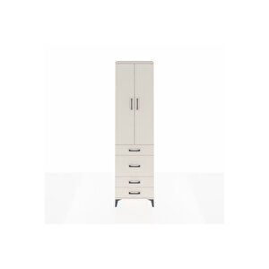Arges Dolap 2 Raflı 4 Çekmeceli Tek Askılı 60x30x221 Aytaşı-aytaşı