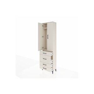 Arges Dolap 2 Raflı 4 Çekmeceli Tek Askılı 60x30x221 Aytaşı-aytaşı