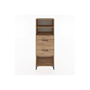 Hyperion Dolap 2 Raflı 2 Çekmeceli 60x44x163 Çam-çam