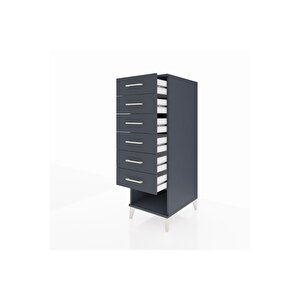 Kronos Dolap 6 Çekmeceli 44x59x134 Antrasit-antrasit
