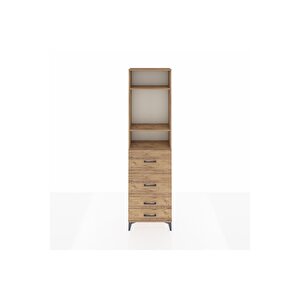 Arges Dolap 3 Raflı 4 Çekmeceli 60x30x221 Çam-çam