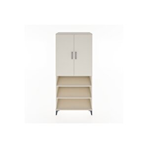 Hyperion Dolap 4 Raflı 2 Kapaklı Tek Askılı 88x44x195 Aytaşı-aytaşı