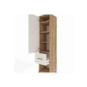 Hyperion Dolap 4 Raflı Tek Çekmeceli Tek Kapaklı 44x44x195 Çam-aytaşı