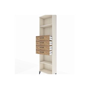 Arges Dolap 3 Raflı 4 Çekmeceli 60x30x221 Aytaşı-çam