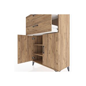 Hyperion Dolap 2 Raflı 2 Çekmeceli 2 Kapaklı 88x44x134 Çam-çam