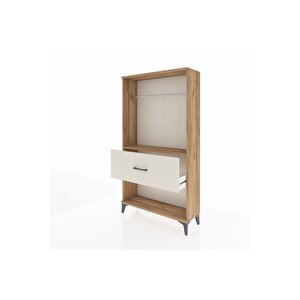 Arges Dolap Tek Raflı Tek Çekmeceli Tek Askılı 88x30x163 Çam-aytaşı