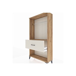 Arges Dolap Tek Raflı Tek Çekmeceli Tek Askılı 88x30x163 Çam-aytaşı