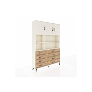 Arges Dolap 8 Raflı 8 Çekmeceli 3 Kapaklı 132x30x195 Aytaşı-aytaşı/çam